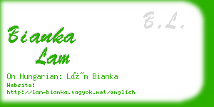 bianka lam business card